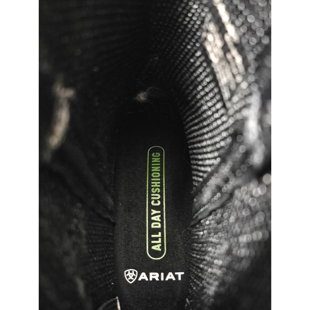 Ariat® (Men's 10.5 D) Sport Western Square-Toe Cowboy Boot, Black/Deertan - $190 - Picture 10 of 12